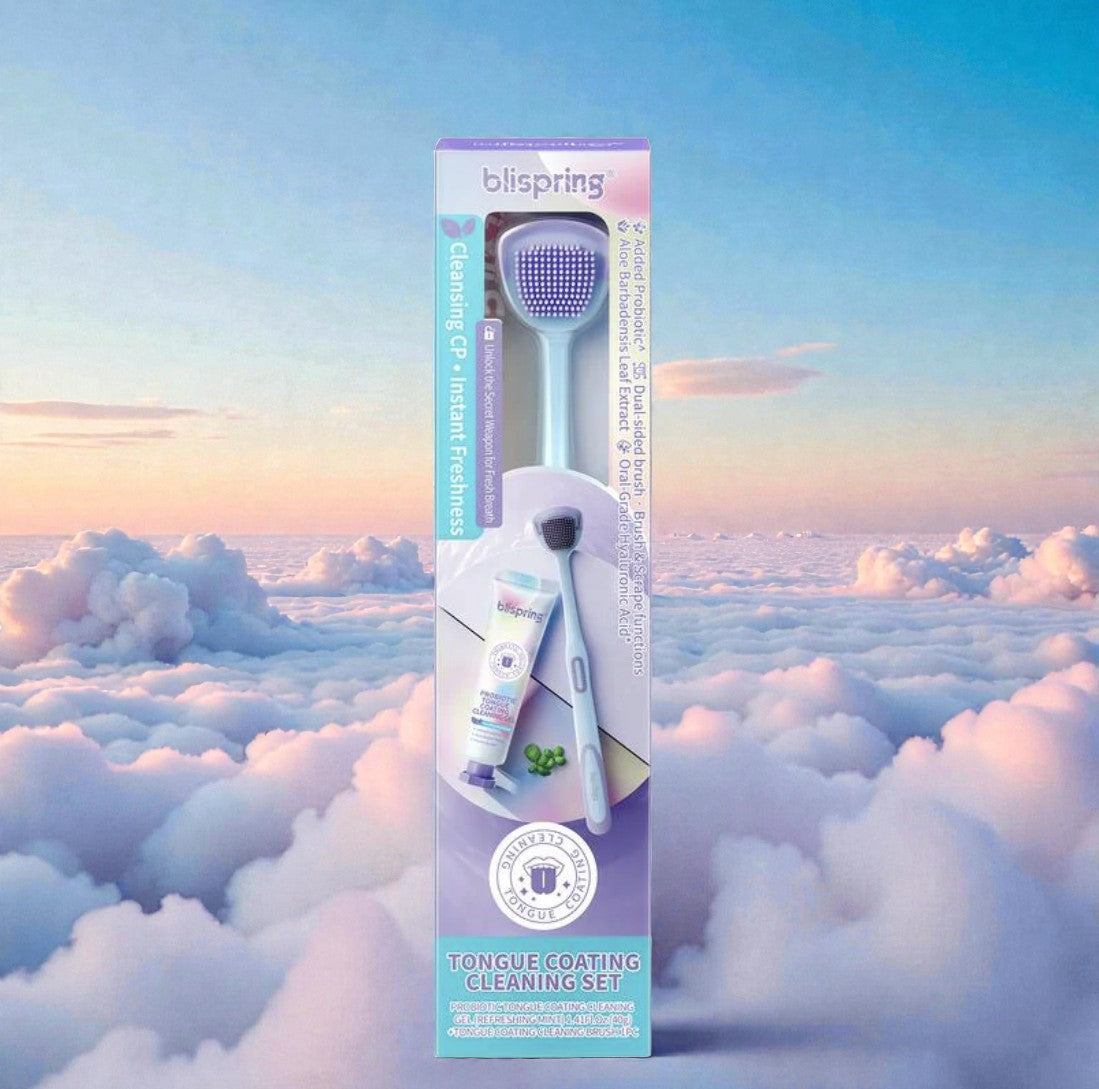 Revitalize Your Oral Care Routine with Blispring™ Peppermint Tongue Scraper - Fragrance Free!
