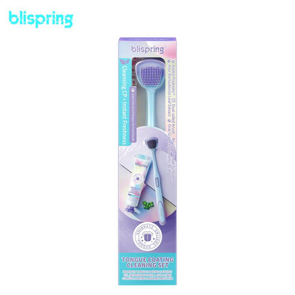 Blispring Tongue Scraper and Cleaning Gel Set | Targets Bad Breath at the Source, Ultimate Fresh Breath Routine (Scraper & Gel Bundle) Oral 1 Pcs